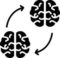 Knowledge Transfer Glyph Icon Design vector