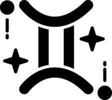 Gemini Glyph Icon Design vector