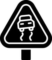 Smooth Road Glyph Icon Design vector