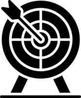 Target Glyph Icon Design vector