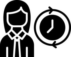 Full time Glyph Icon Design vector