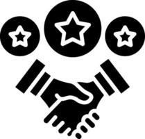 Handshake Glyph Icon Design vector