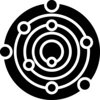 Solar System Glyph Icon Design vector