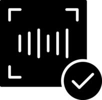 Voice Recognition Glyph Icon Design vector