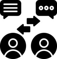 Discussion Glyph Icon Design vector