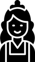Maid Glyph Icon Design vector