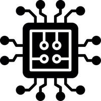 Circuit Glyph Icon Design vector
