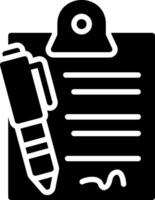 Contract Glyph Icon Design vector