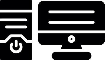 Computer Glyph Icon Design vector
