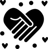 Hands Glyph Icon Design vector