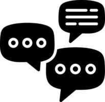 Dialogue Glyph Icon Design vector