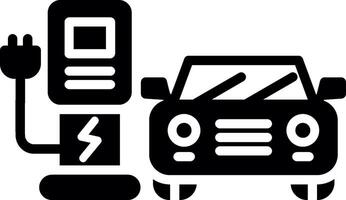 Charging Station Glyph Icon Design vector