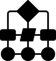 Hierarchical structure Glyph Icon Design vector