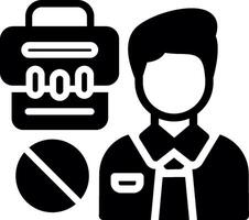 No Job Glyph Icon Design vector
