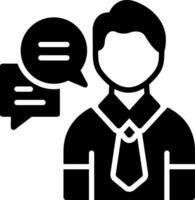 Chat Glyph Icon Design vector