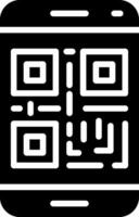 Qr Code Glyph Icon Design vector