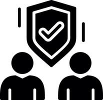 Reliability Glyph Icon Design vector