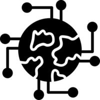 Global Connection Glyph Icon Design vector