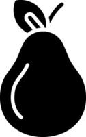 Pear Glyph Icon Design vector