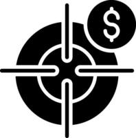 Target Glyph Icon Design vector