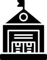 Warehouse Glyph Icon Design vector