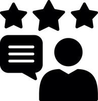 Customer Review Glyph Icon Design vector