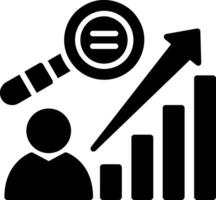 Analitycs Glyph Icon Design vector