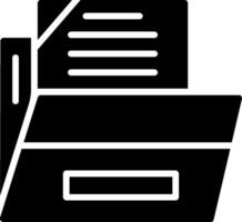 Files And Folders Glyph Icon Design vector