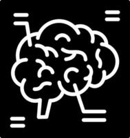 Brain X Ray Glyph Icon Design vector