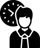 Punctuality Glyph Icon Design vector