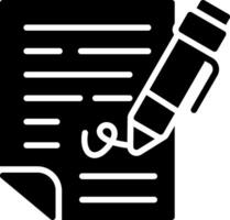 Signature Glyph Icon Design vector