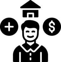 Benefits Glyph Icon Design vector