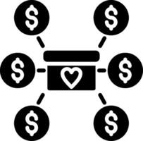 Crowdfunding Glyph Icon Design vector