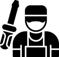 Technician Glyph Icon Design vector