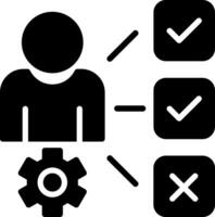 Decision marker Glyph Icon Design vector