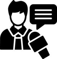 Interview Glyph Icon Design vector