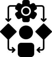 Predictive modeling Glyph Icon Design vector