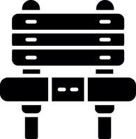 Bench Glyph Icon Design vector