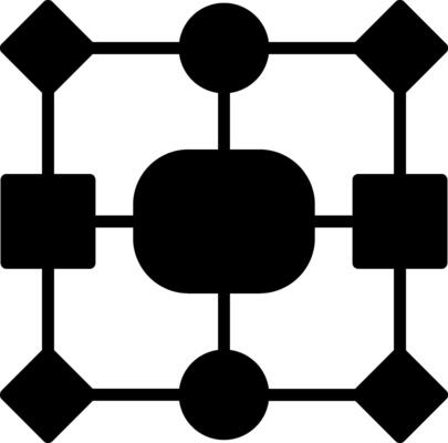 Data model Glyph Icon Design