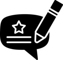 Feedback Glyph Icon Design vector