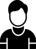 Man Glyph Icon Design vector