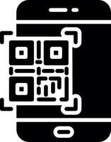 Qr Code Scan Glyph Icon Design vector