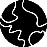 Planet Earth Glyph Icon Design vector