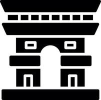 Arc De Triomphe Glyph Icon Design vector