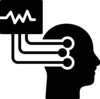 Eeg Glyph Icon Design vector