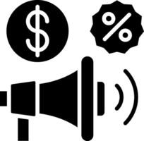 Megaphone Glyph Icon Design vector