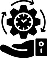 Time Management Glyph Icon Design vector