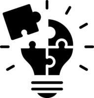 Problem solving Glyph Icon Design vector