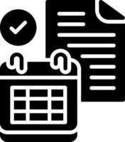 Scheduling Glyph Icon Design vector