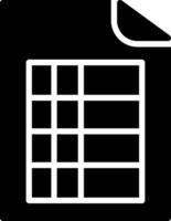 Excel Glyph Icon Design vector